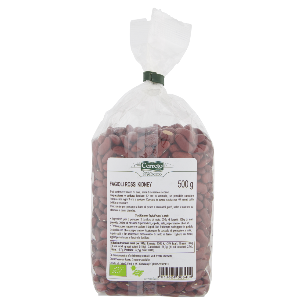 Cerreto i Legumi Fagioli Rossi Kidney Bio 500 g