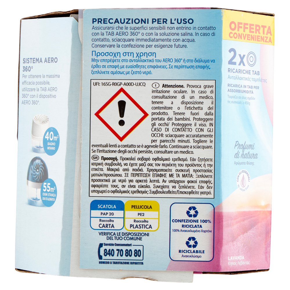 ARIASANA Aero 360 Tab Lavanda Relax bipack 2 x 450 g 