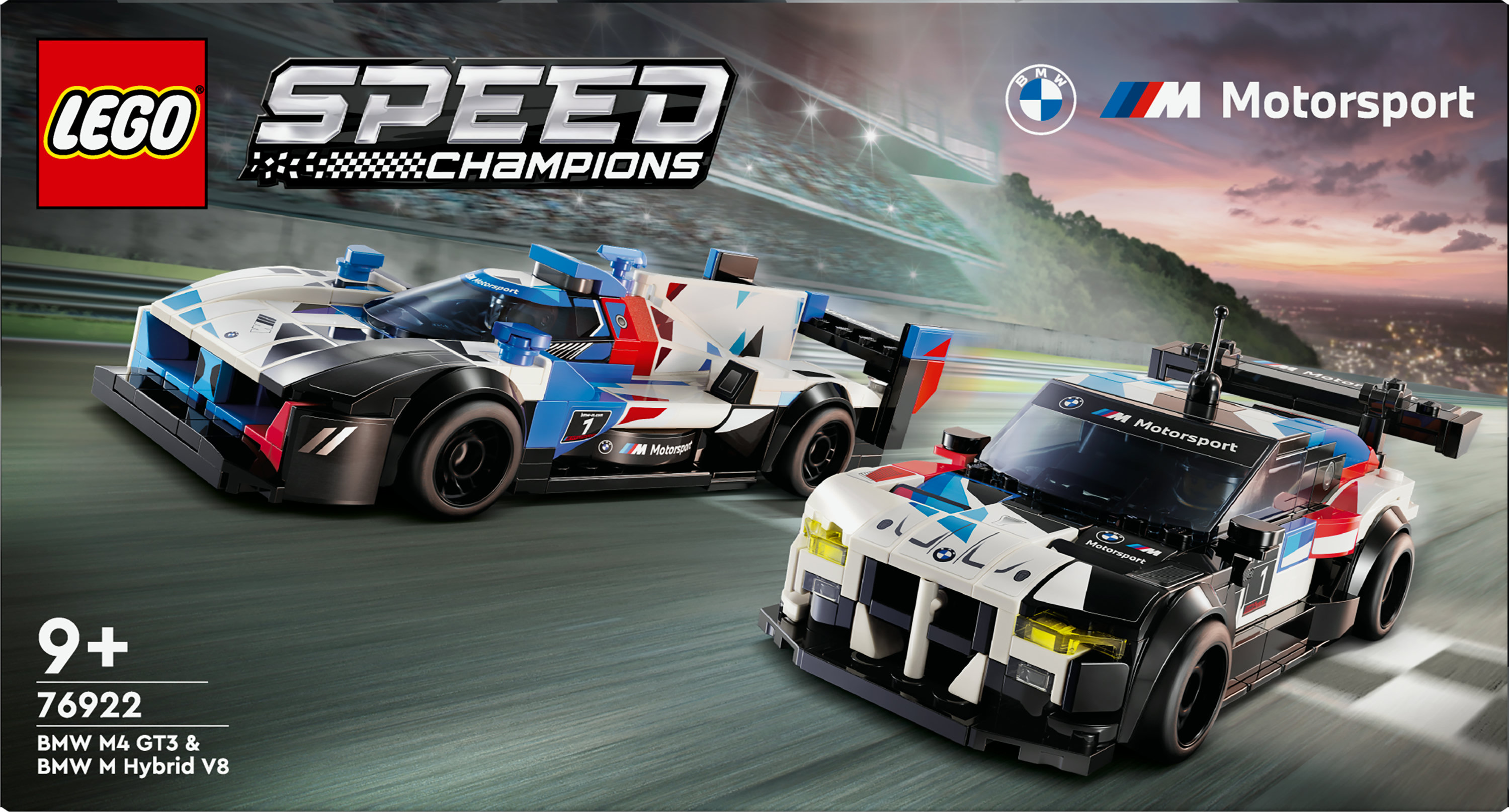 LEGO Speed Champions Auto da corsa BMW M4 GT3 e BMW M Hybrid V8