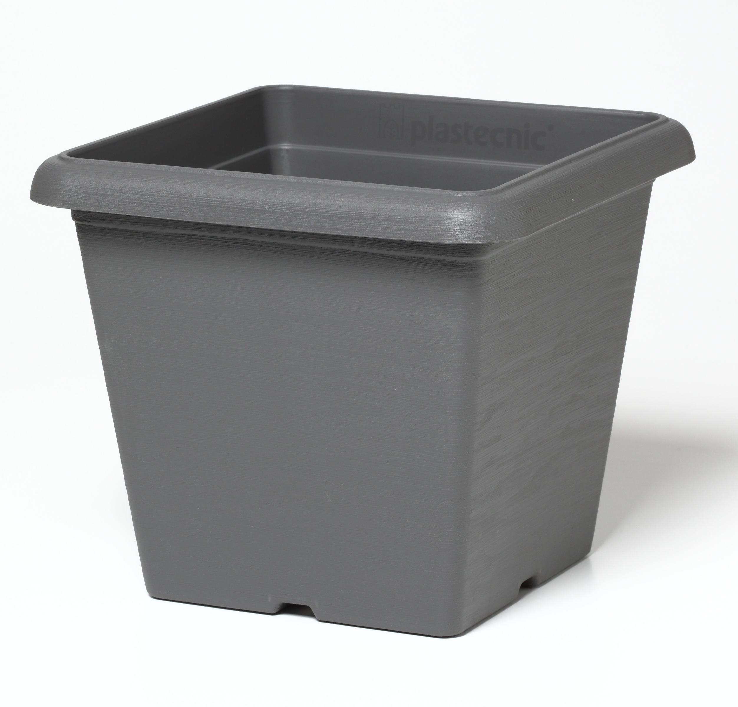 Plastecnic Terrae Vaso Quadro 35 Grigio Fumo