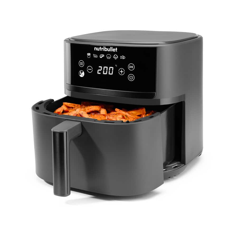 NutriBullet NBA0611DG friggitrice Singolo 6 L Indipendente 1700 W Friggitrice ad aria calda Grigio