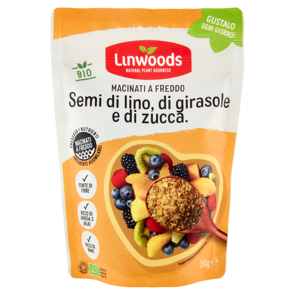Linwoods Semi di lino, di girasole e di zucca Macinati a Freddo Bio 200 g