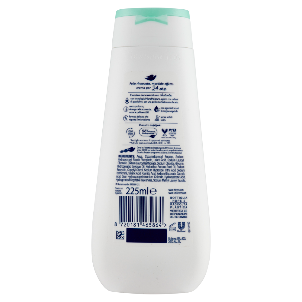 Dove Advanced Care Docciaschiuma dermo-ipoallergenico senza profumo 225 ml