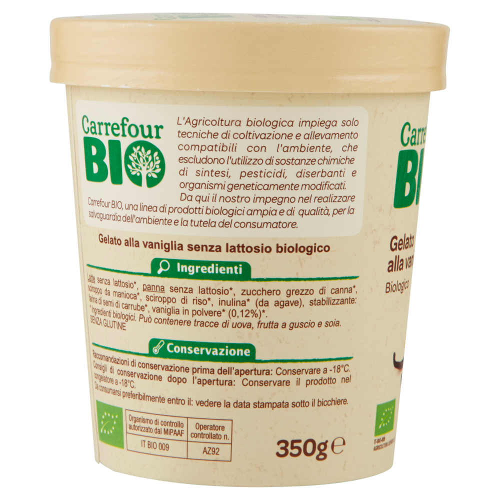 Carrefour Bio Gelato alla vaniglia Biologico 350 g
