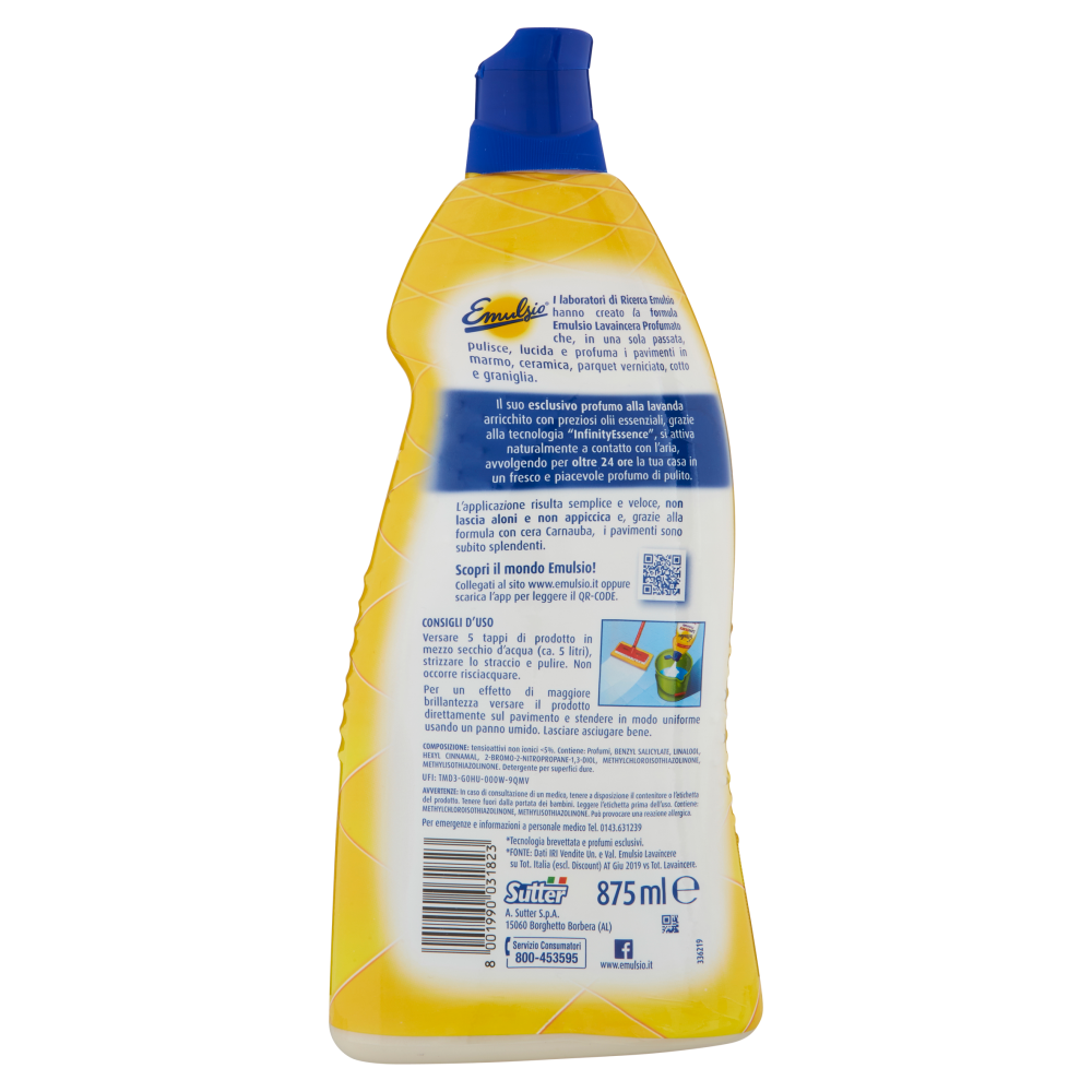 Emulsio Lavaincera Profumato Tutti i pavimenti Lavanda 875 ml