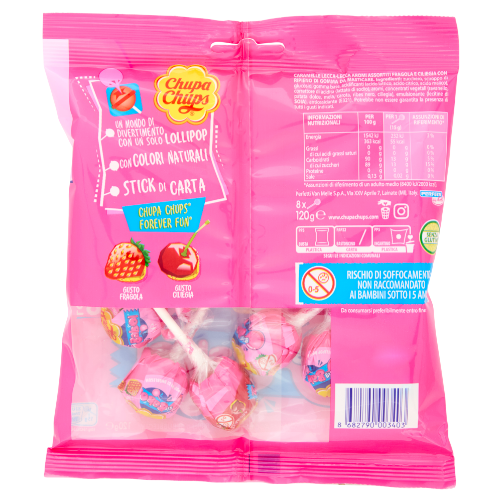 Chupa Chups Big Babol 8 Lollipops 120 g