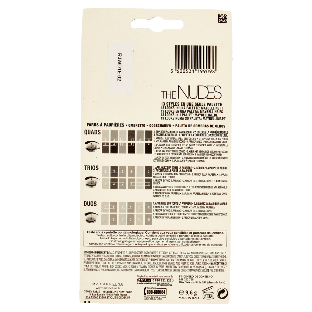 Maybelline Palette The Nudes 9,6 g