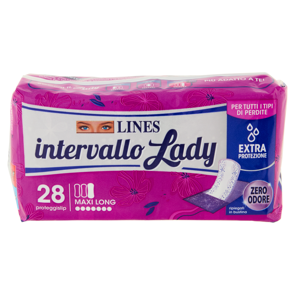 Lines intervallo Lady proteggislip Maxi Long Ripiegato 28 pz