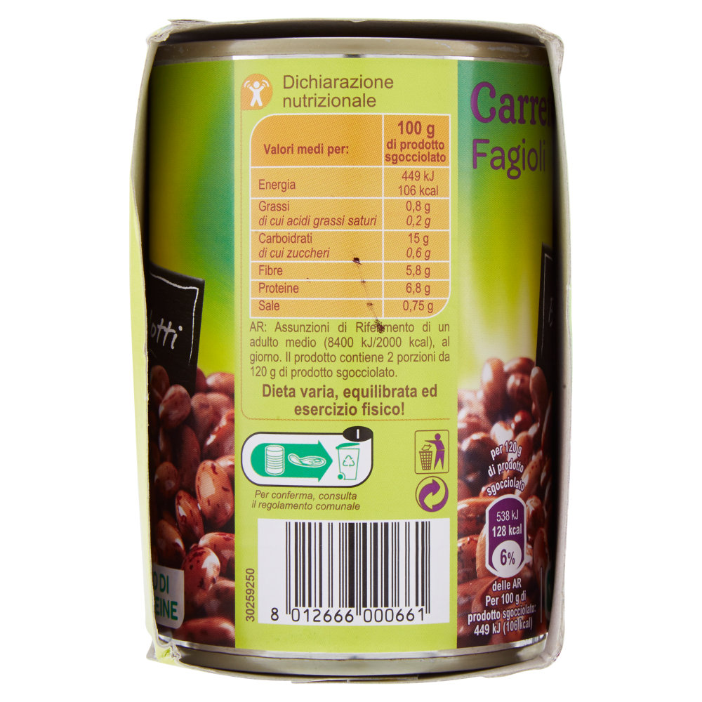 Carrefour Fagioli Borlotti 3 x 400 g