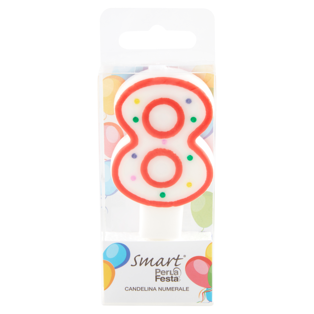 Smart PerLa Festa Candelina Numerale 8 1 pz