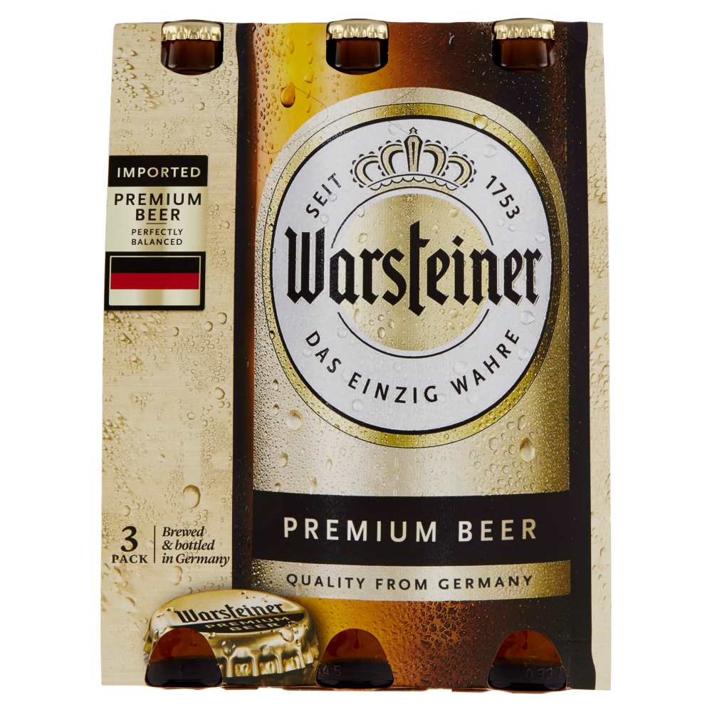 Warsteiner Premium Beer 3 x 0,33 l