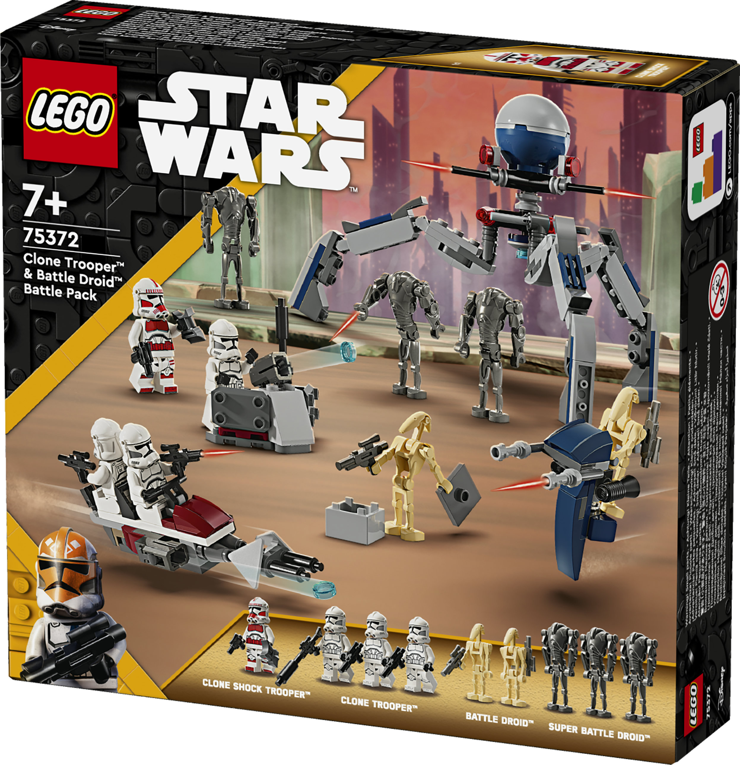 LEGO Star Wars 75372 Battle Pack Clone Trooper e Battle Droid con Veicolo Giocattolo Speeder Bike, Idea Regalo Bambini 7+ Anni