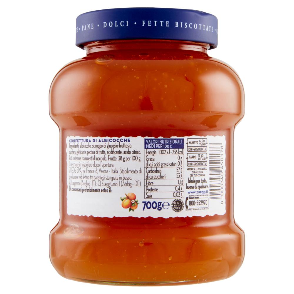 Zuegg La Pasticcera Albicocche 700 g