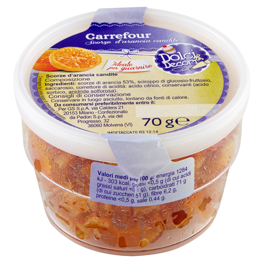 Carrefour Dolci & Decori Scorze d'arancia candite 70 g
