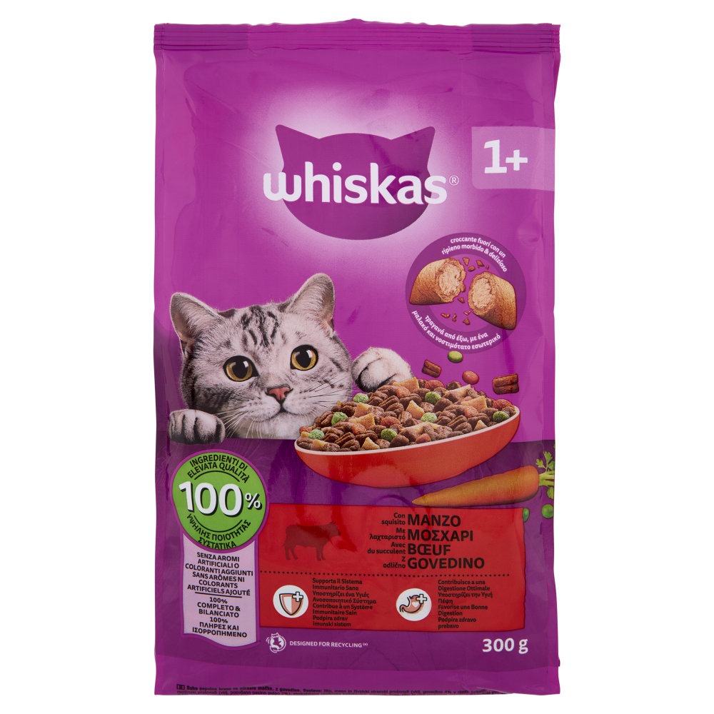 Whiskas Crocchette con delizioso Manzo 300g