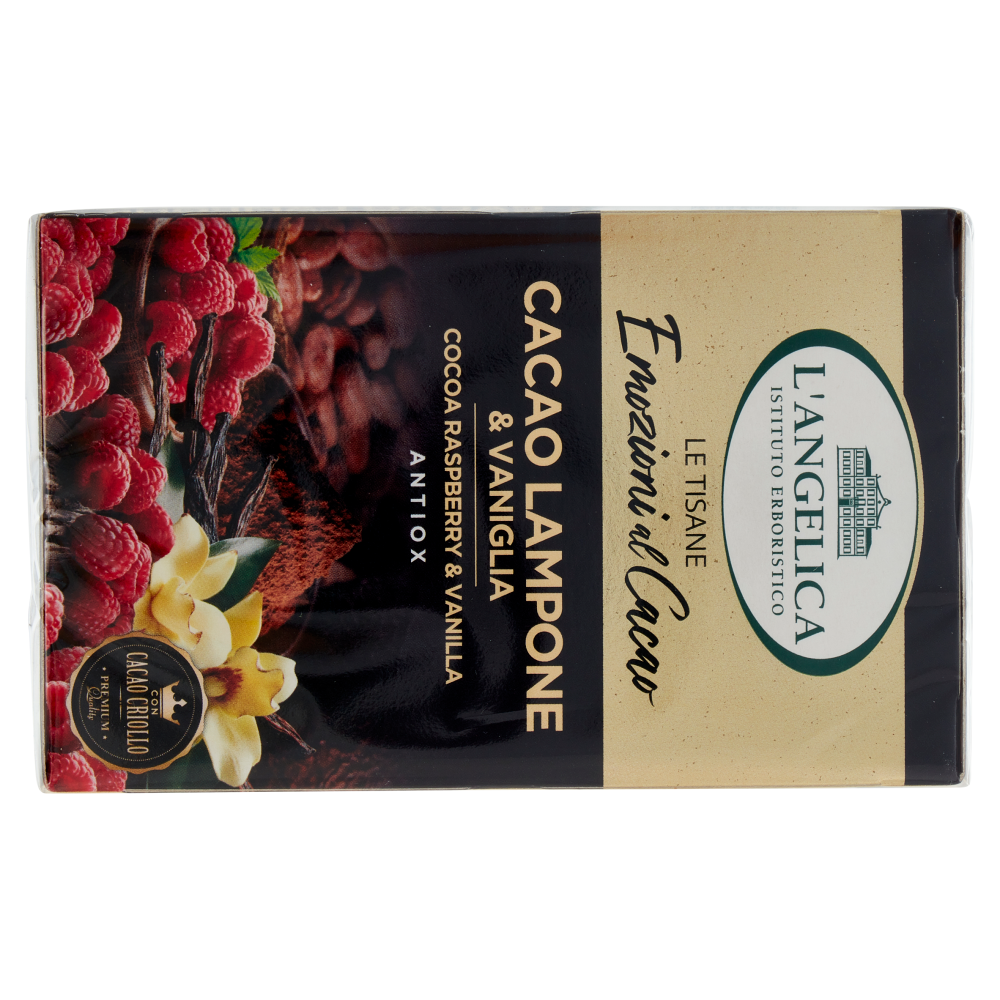 L'Angelica Le Tisane Emozioni al Cacao Cacao Lampone & Vaniglia Antiox 15 Filtri 24,75 g