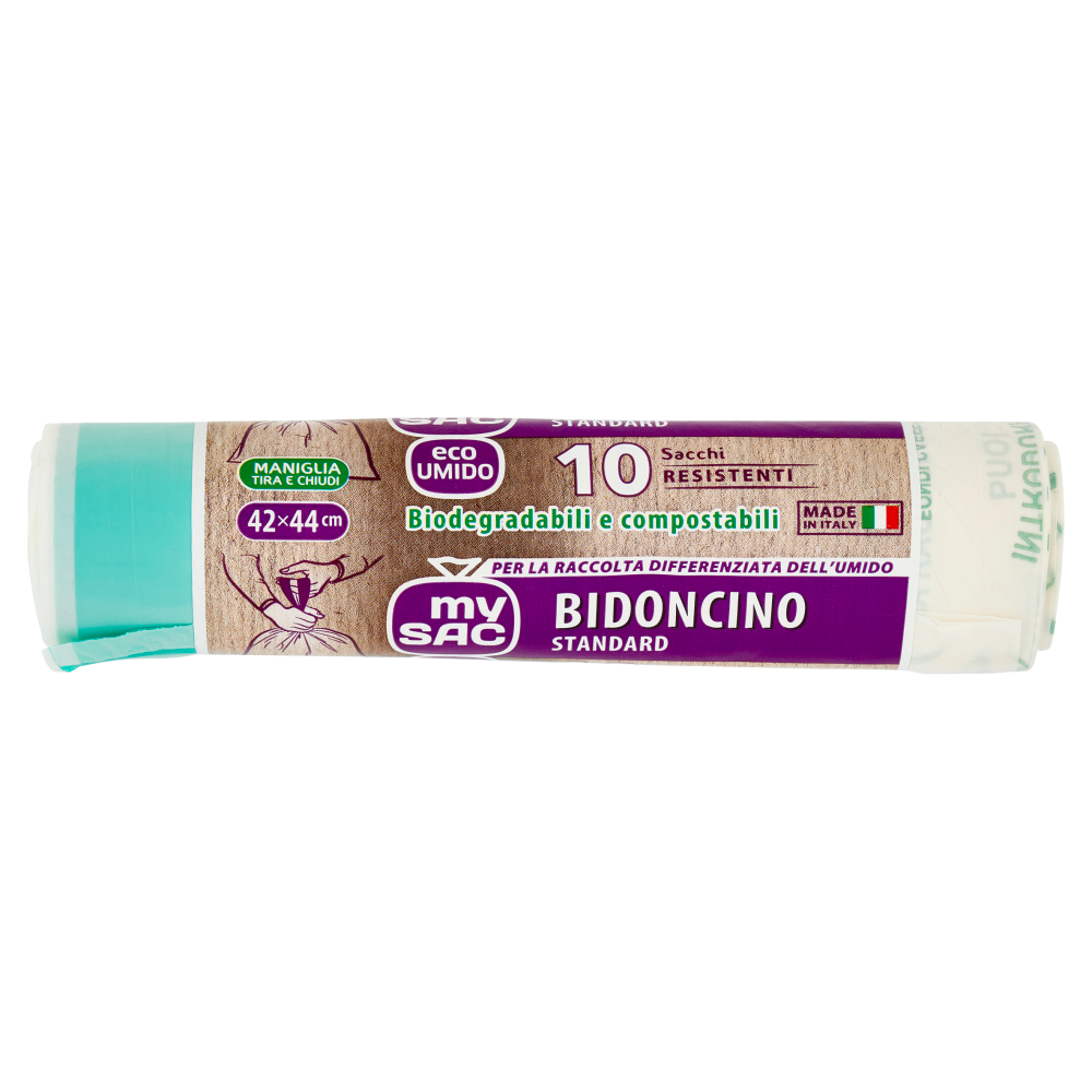 my Sac eco Umido Bidoncino Standard 42x44 cm Sacchi 10 pz