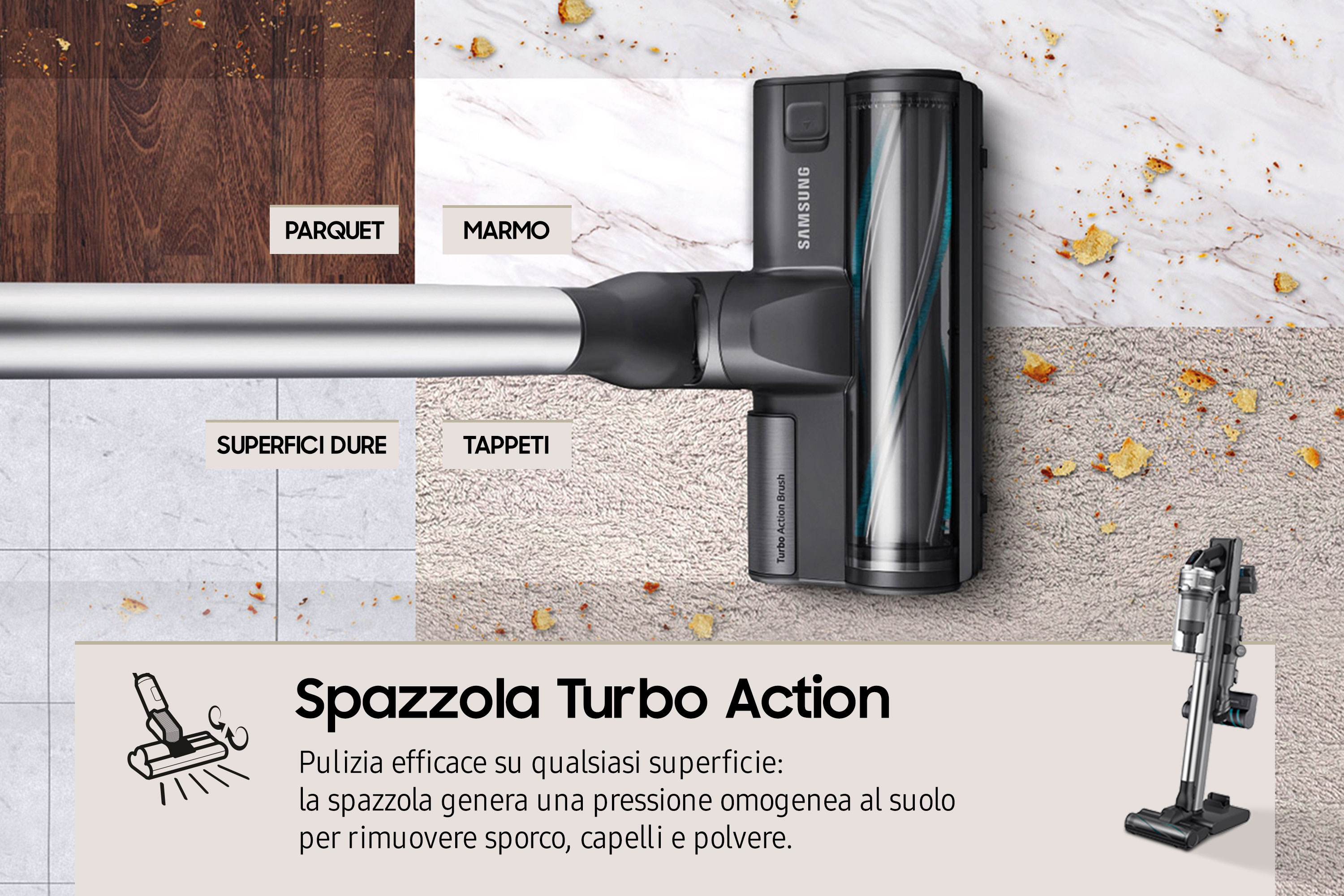 Samsung Aspirapolvere senza filo Jet&trade; 90 complete 200aW VS20R9046T3