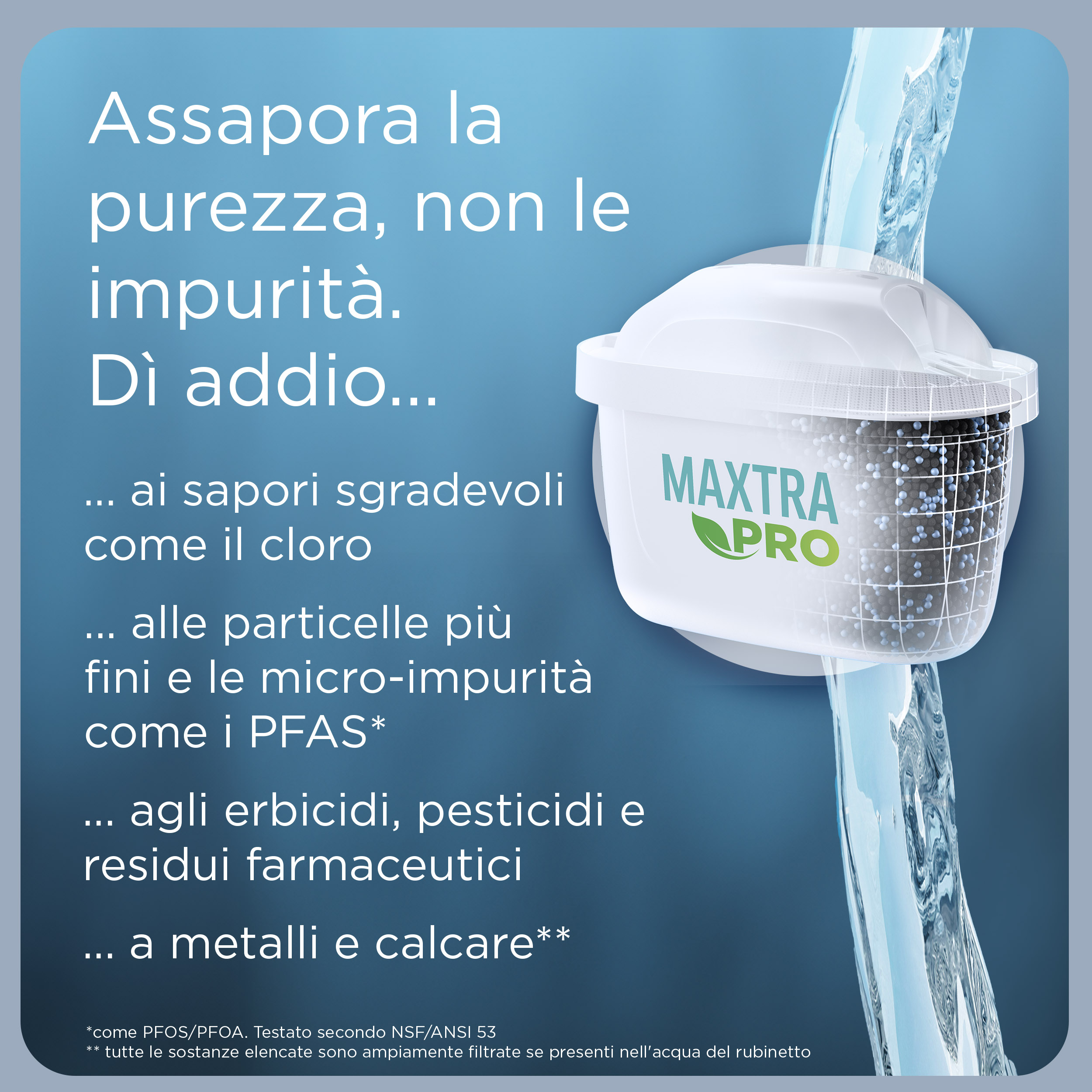 Brita Caraffa filtrante vetro (2.5L) incl. 1x filtro MAXTRA PRO All-in-1 che riduce cloro, calcare, PFAS e metalli - Caraffa premium