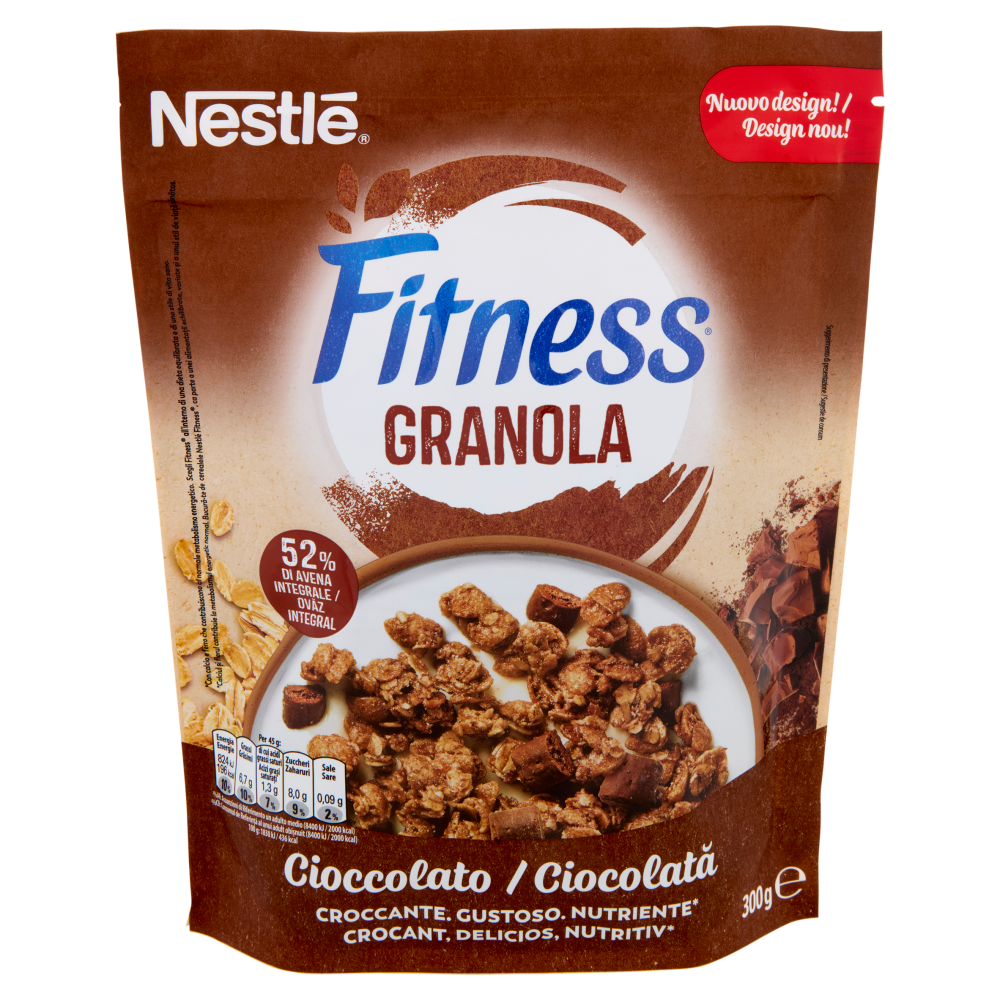 FITNESS Granola Cioccolato con Avena e Cereali Integrali 300g
