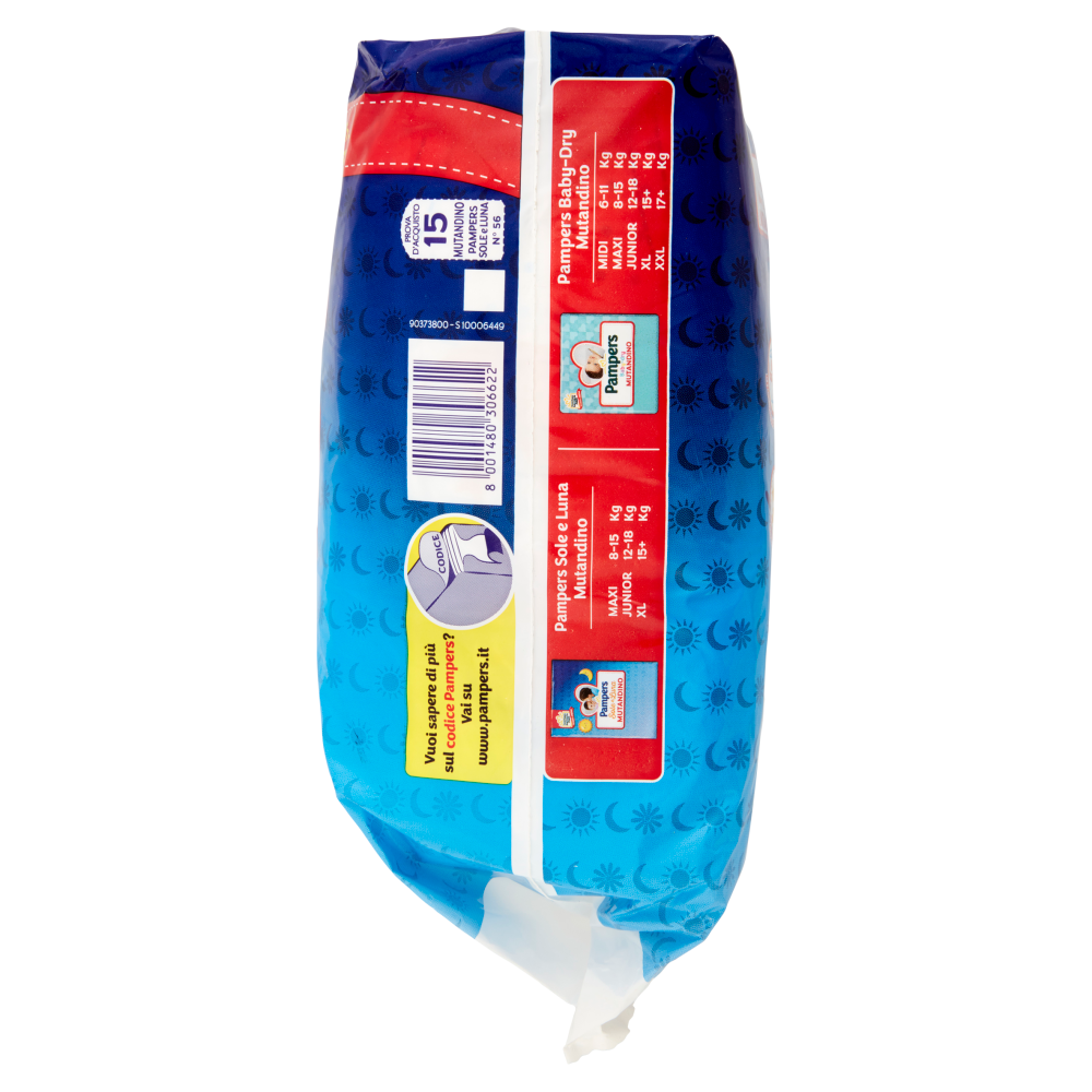 Pampers Sole e Luna Mutandino Maxi 15 pz