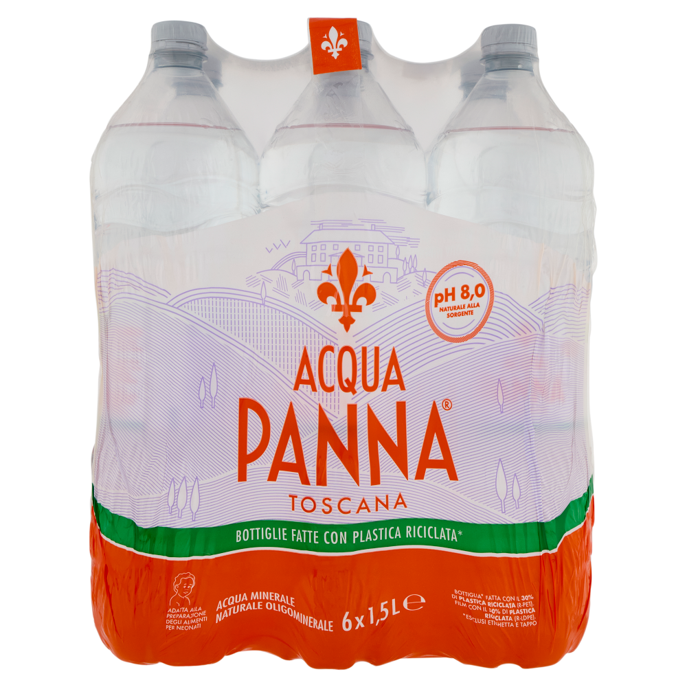 ACQUA PANNA, Acqua Minerale Naturale, Pet - 6 x 1,5L