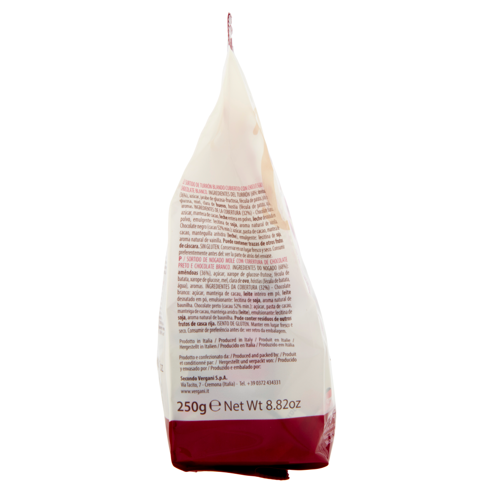 Vergani Bonny Torroncini morbidi assortiti ricoperti di cioccolato fondente e bianco 250 g