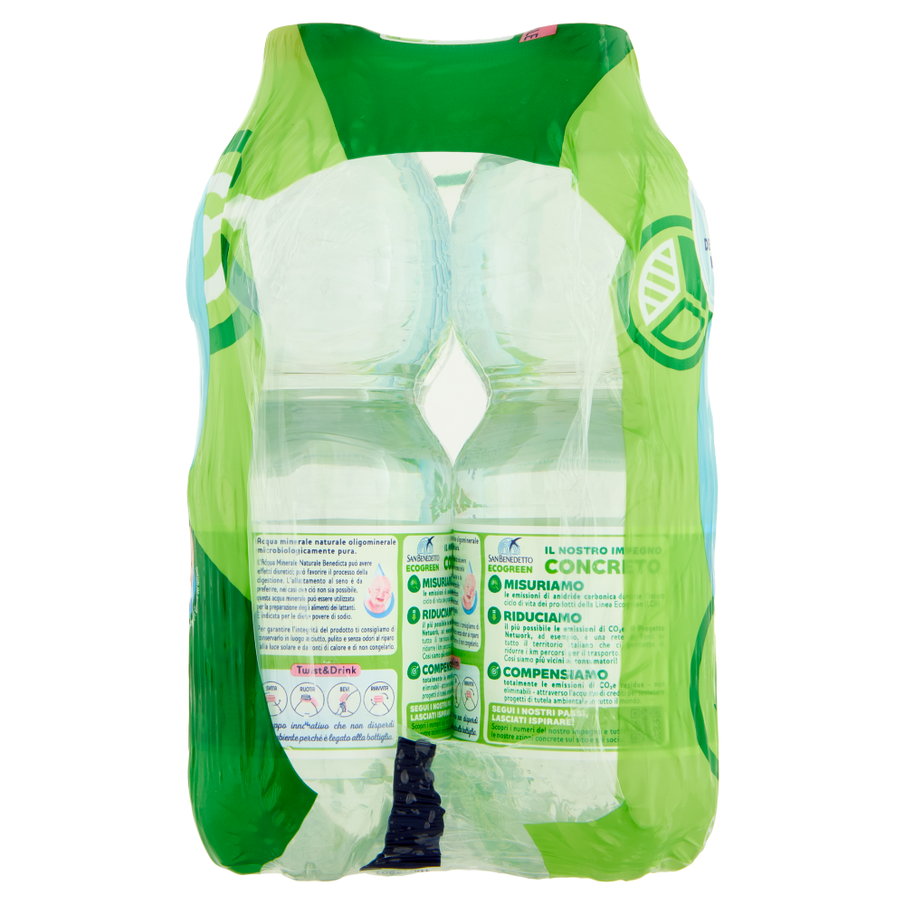 San Benedetto Acqua Naturale Benedicta Ecogreen 6 x 0,5 L