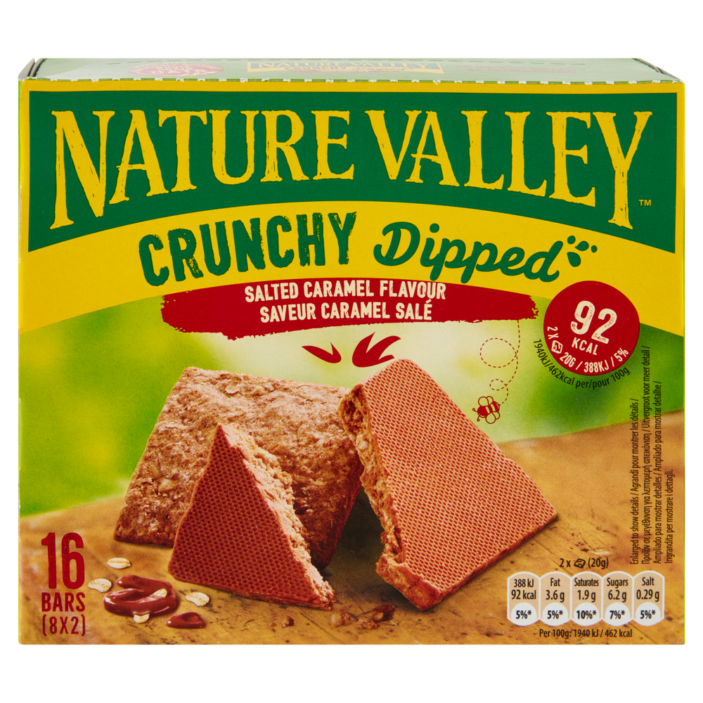 Nature Valley Crunchy Dipped Salted Caramel Flavour 8 x 20 g