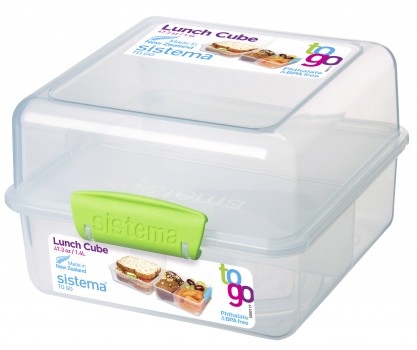 Sistema Lunch Box quadrato con alette 1,4 lt