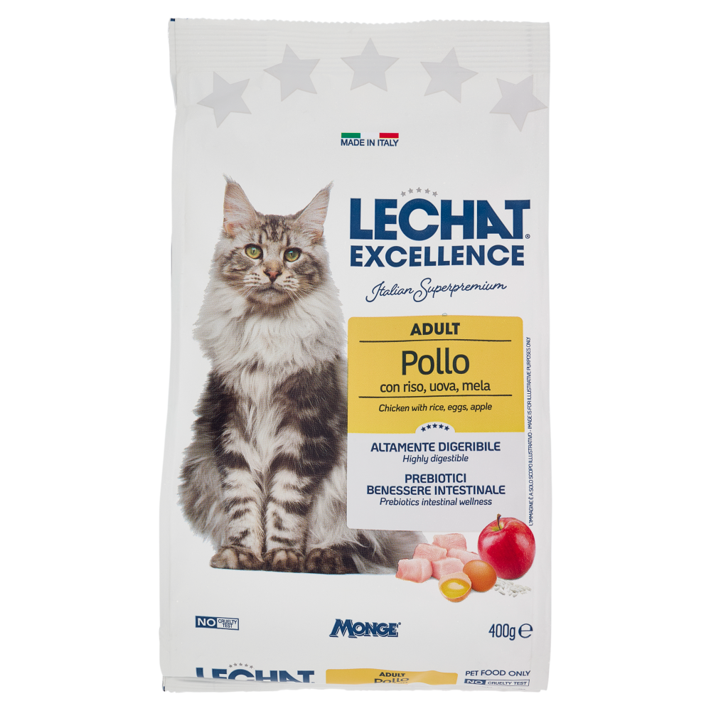 Le Chat Excellence Adult Pollo con riso, uova, mela 400 g