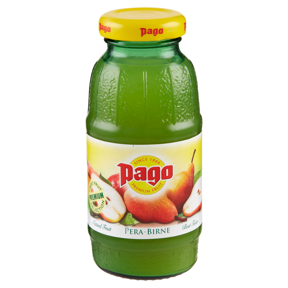 PAGO Succo di Frutta, PERA NETTARE, Bottiglia Vetro Monodose 20 cl