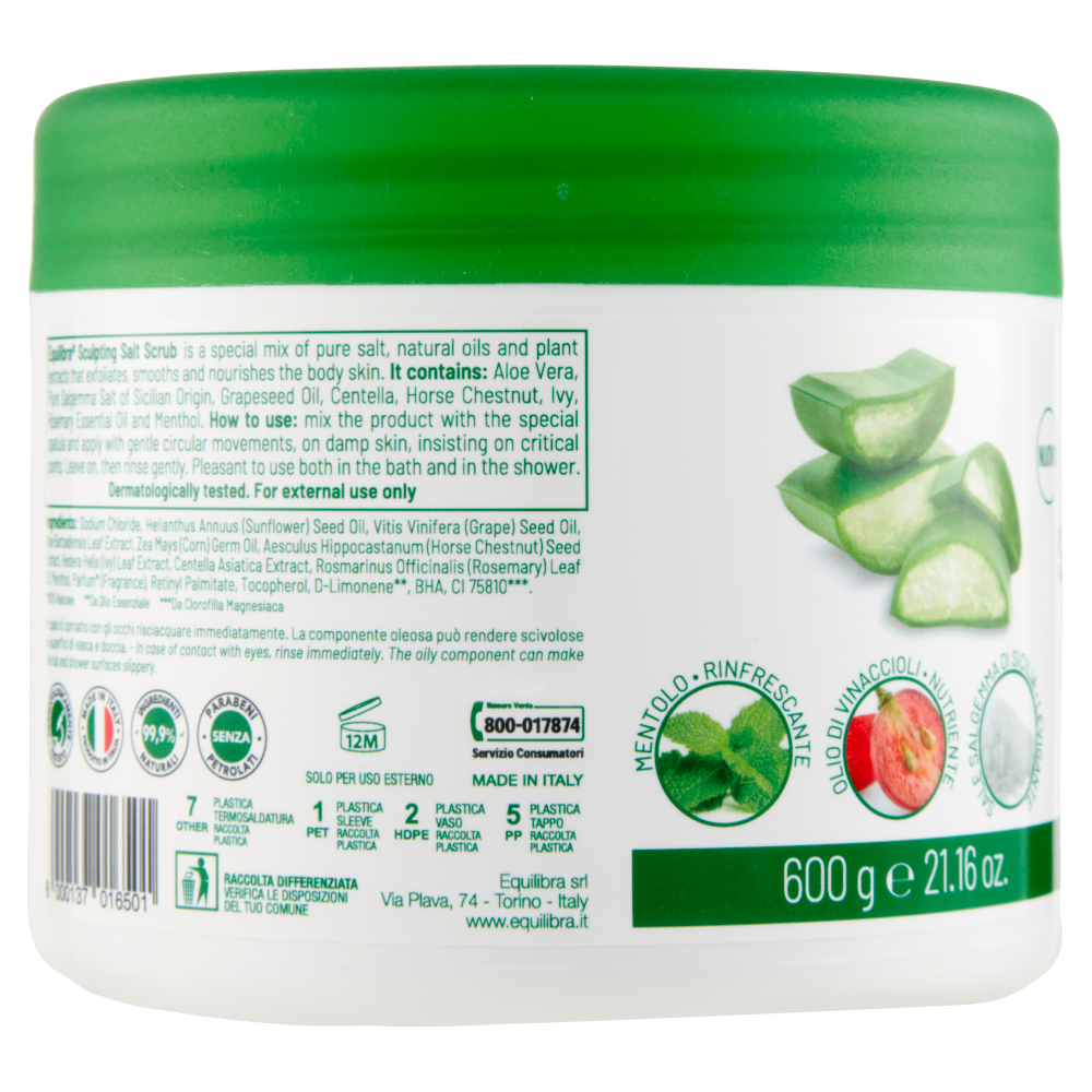 equilibra Scrub Salino Corpo Rimodellante 600 g
