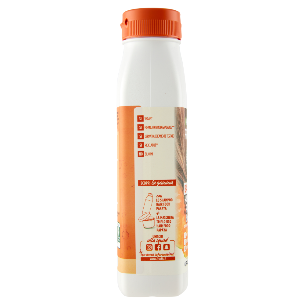Garnier Balsamo Riparatore Fructis Hair Food, Balsamo alla papaya per capelli danneggiati, 350 ml