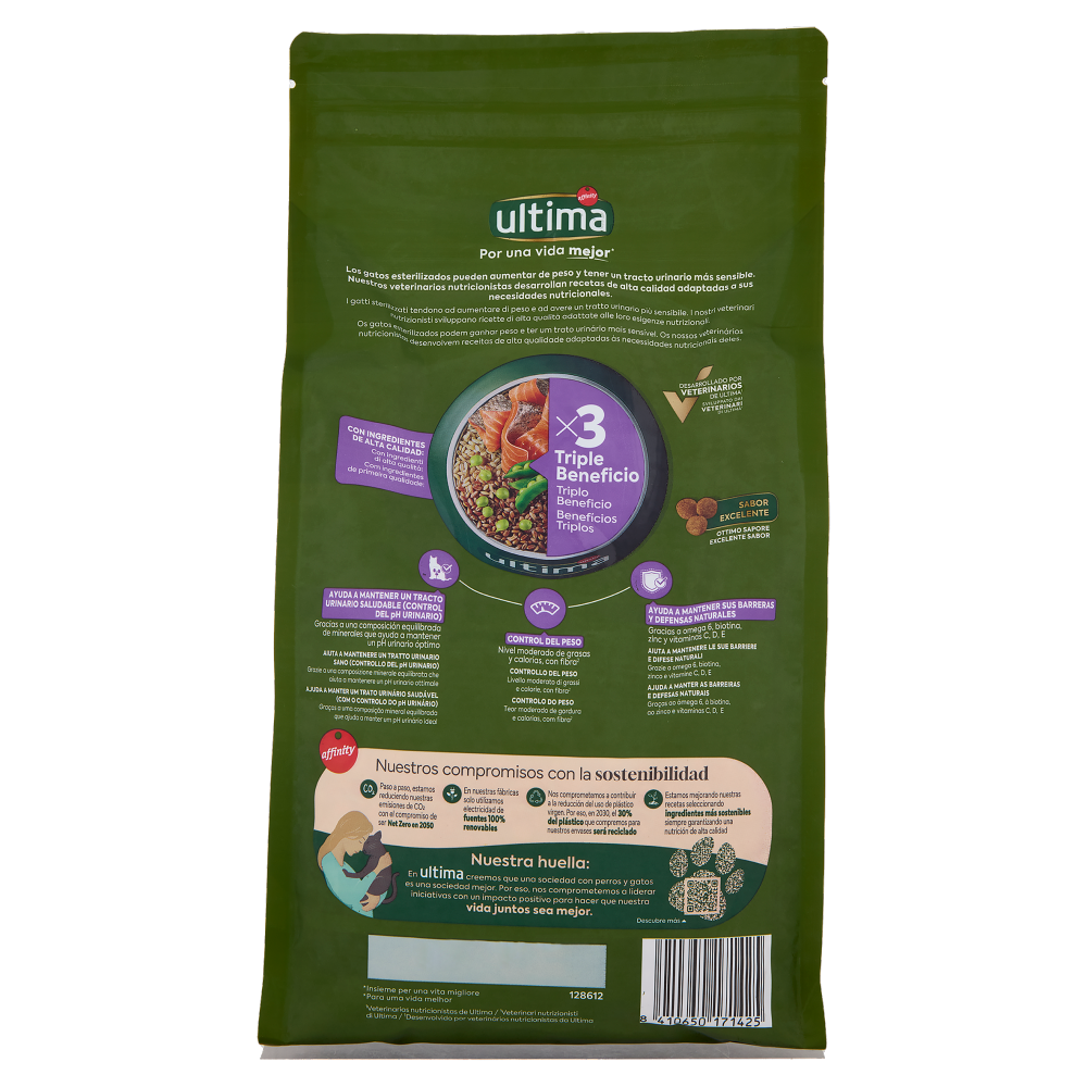 ultima Cat Sterilizzati Adulto 1-10 Anni con Salmone 1,5 kg