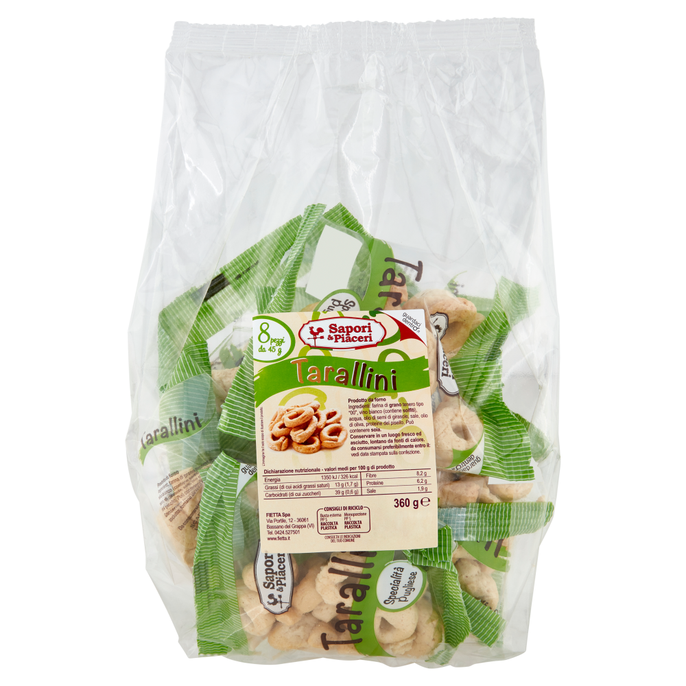 Sapori & Piaceri Tarallini 8 pezzi 360 g