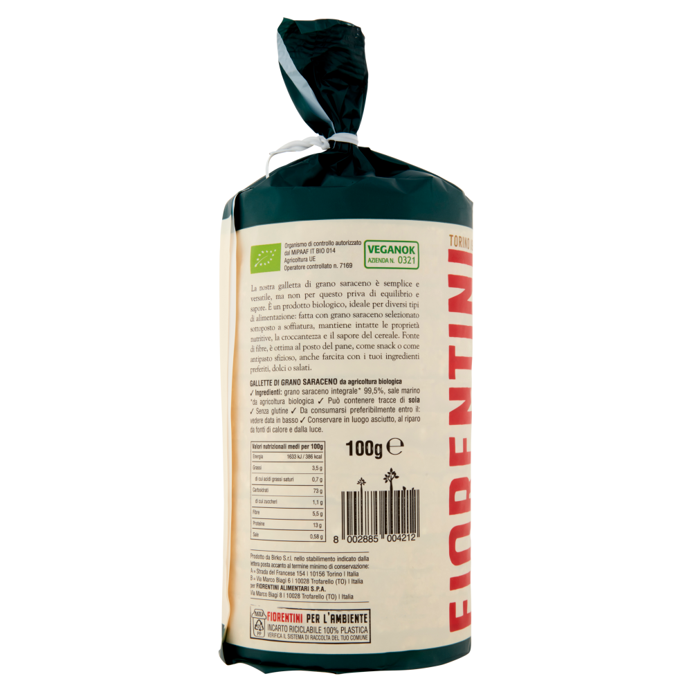 Fiorentini le Originali Gallette Bio di Grano Saraceno 100 g