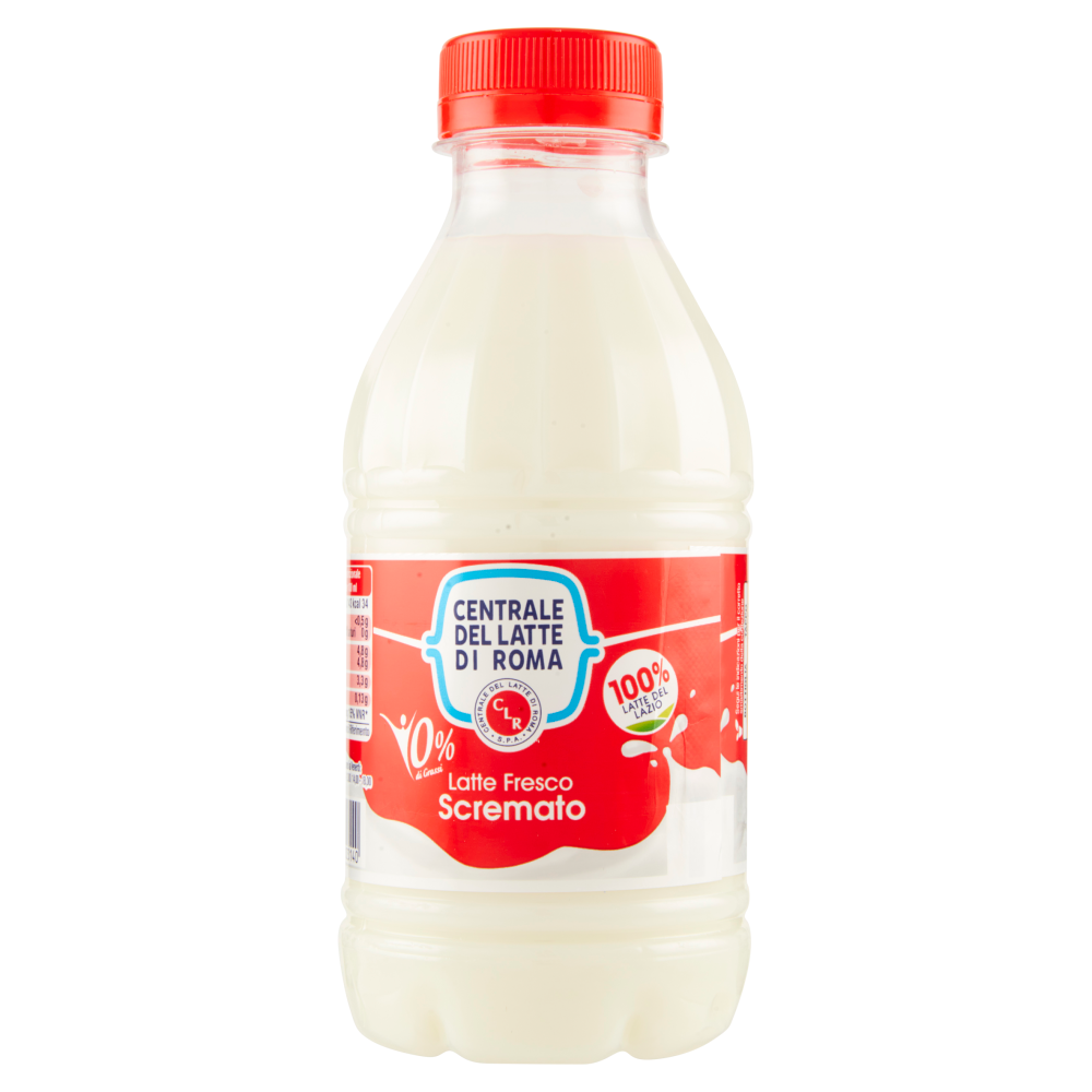 Centrale del Latte di Roma 0% di Grassi Latte Fresco Scremato 500 ml