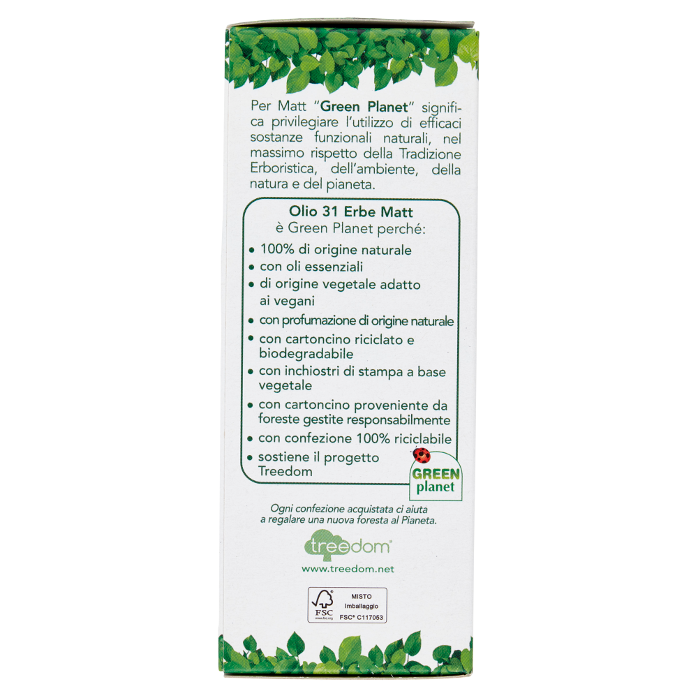 Matt olio 31 Erbe Balsamico Energizzante Corpo 100 ml