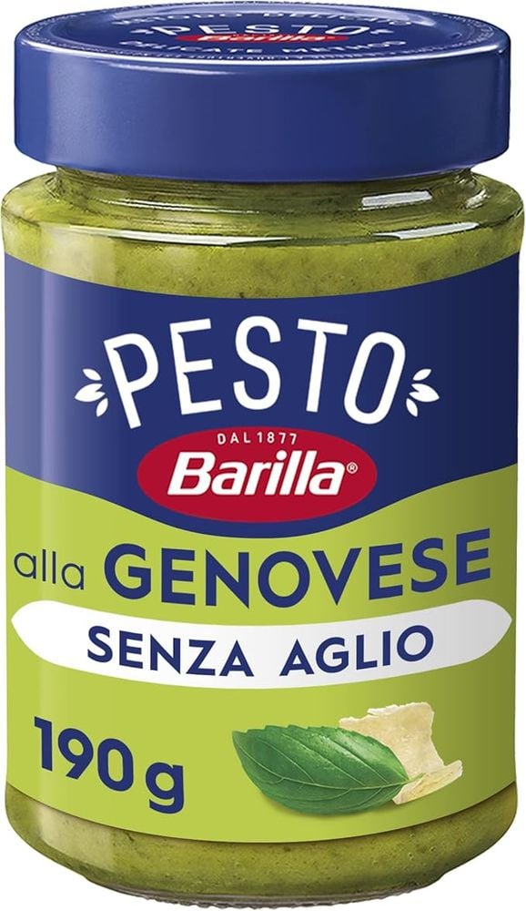 Barilla Pesto alla Genovese senza Aglio Condimento e Sugo per Pasta 190 g
