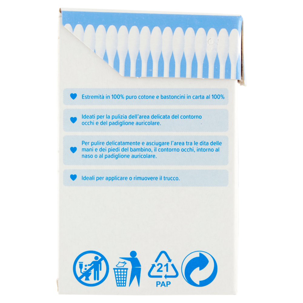 JOHNSON'S Baby, Cotton Fioc, 100% in Puro Cotone, per Tutta La Famiglia, 100pz