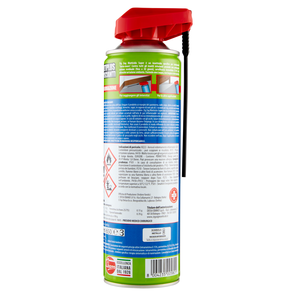 Zig Zag Insetticida Multiplus Striscianti Blatticida 500 ml
