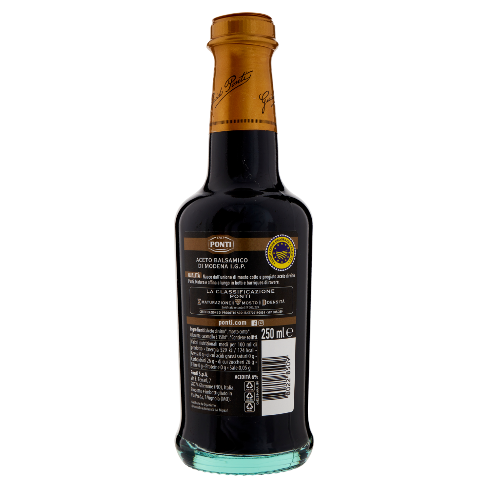 Ponti Aceto Balsamico di Modena I.G.P. Sigillo Ligneo 250 ml