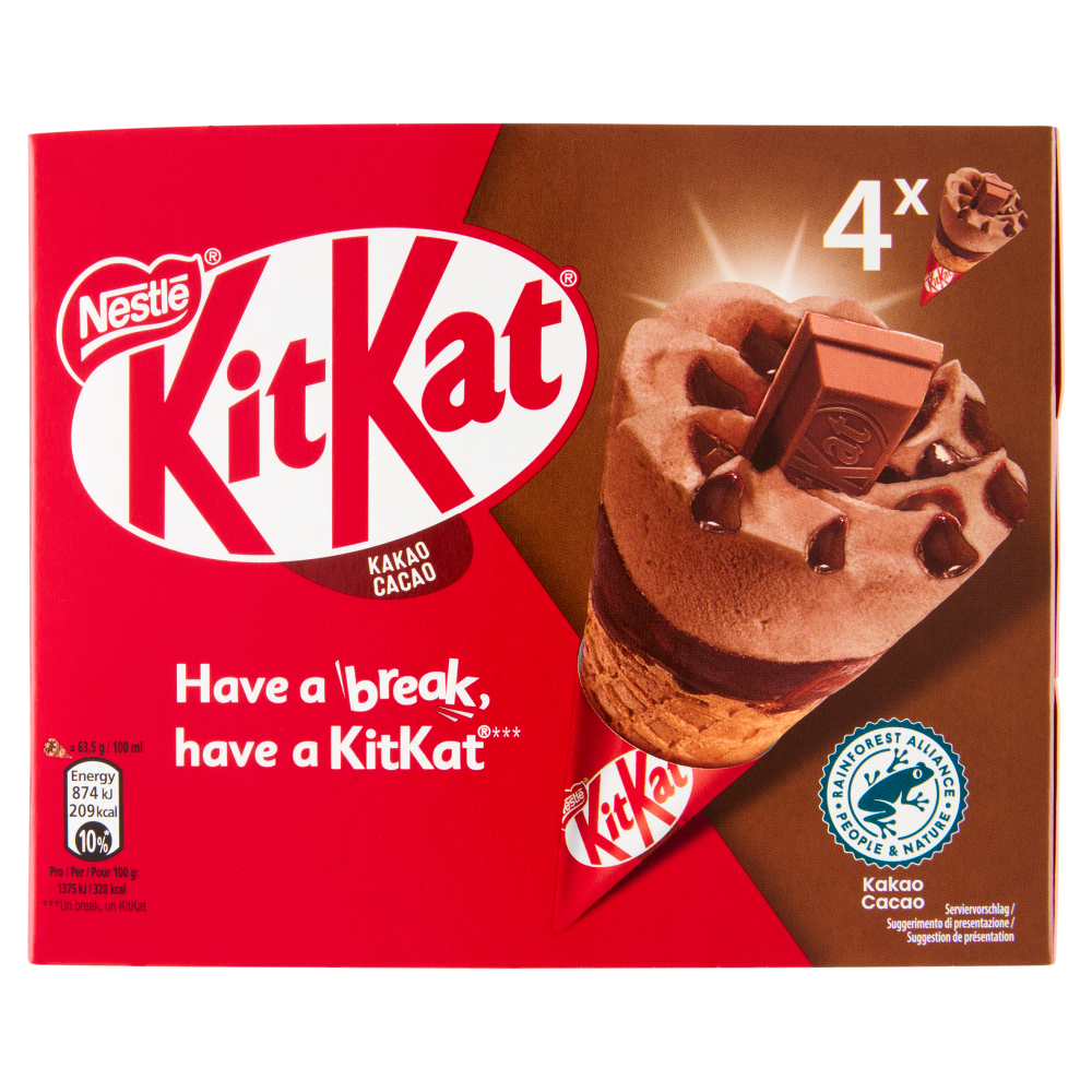 KITKAT Cono al Cacao 4x63,5g