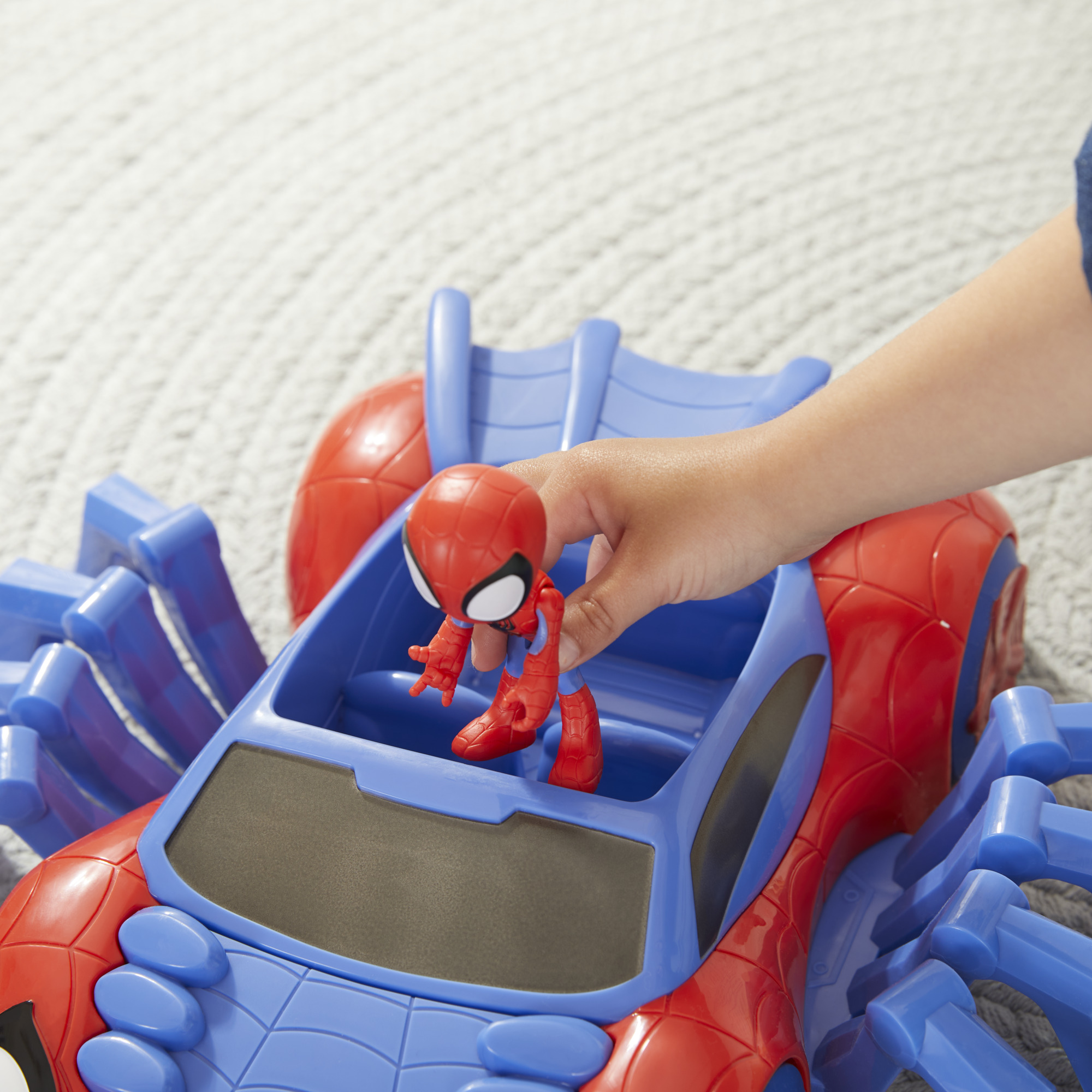 Marvel Spidey e i Suoi Fantastici Amici - Ultimate Web-Crawler, include veicolo spara colpi e un personaggio da 10 cm, per bambini dai 3 anni in su