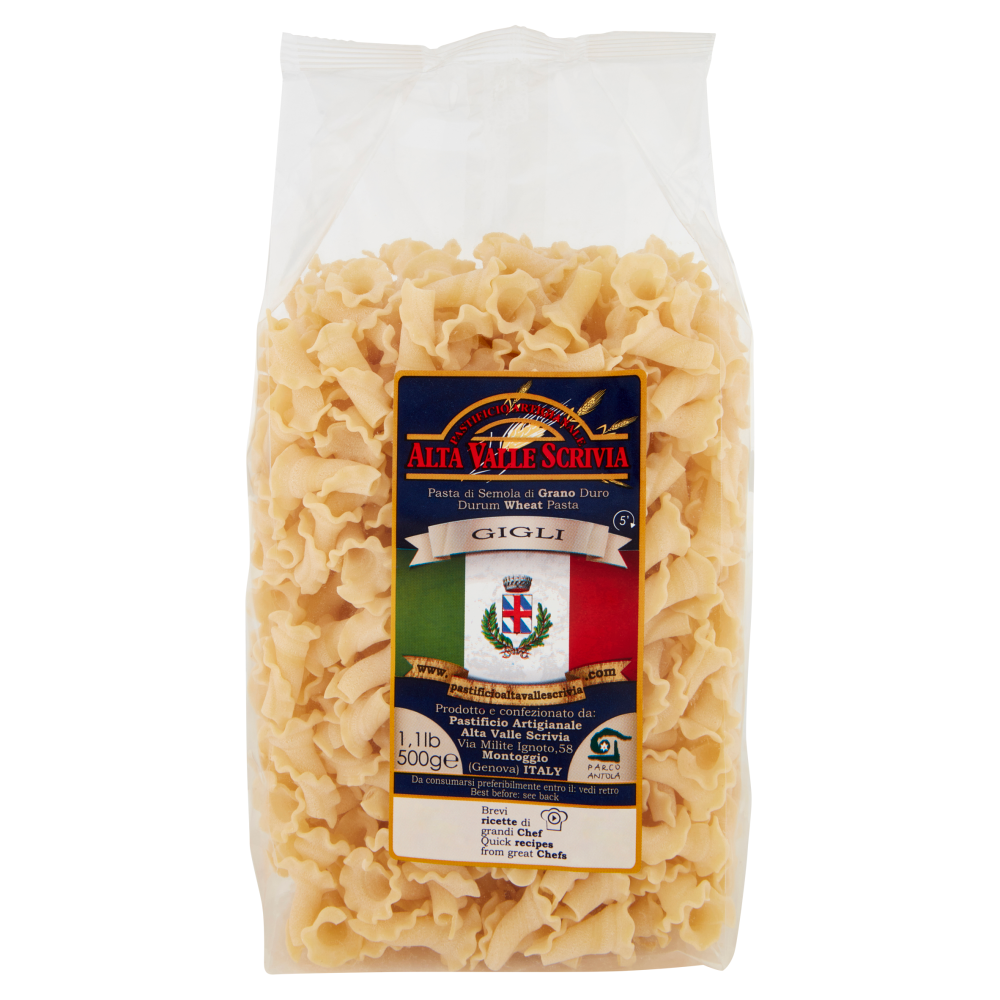 Pastificio Artigianale Alta Valle Scrivia Pasta di Semola di Grano Duro Gigli 500 g