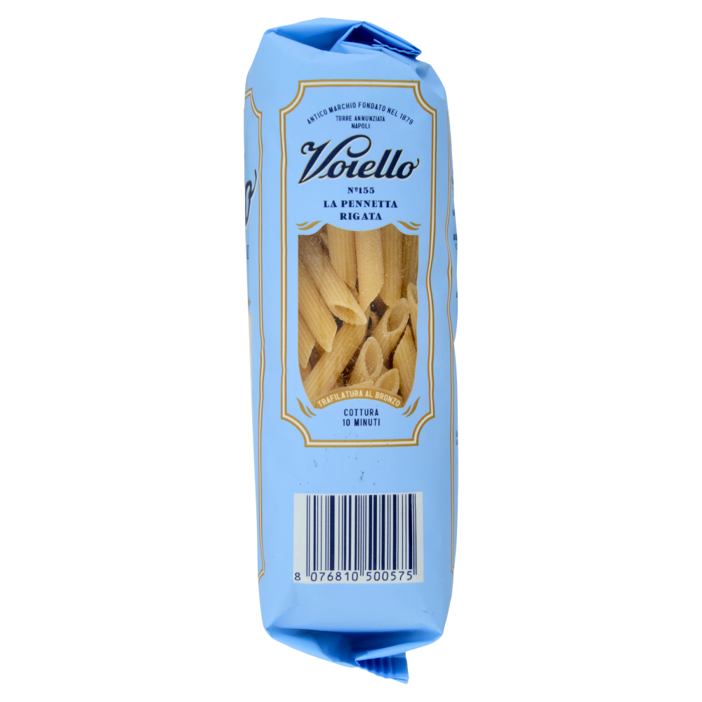 Voiello Pasta La Pennetta Rigata N°155 Grani 100% Italiani Trafilata Bronzo 500g