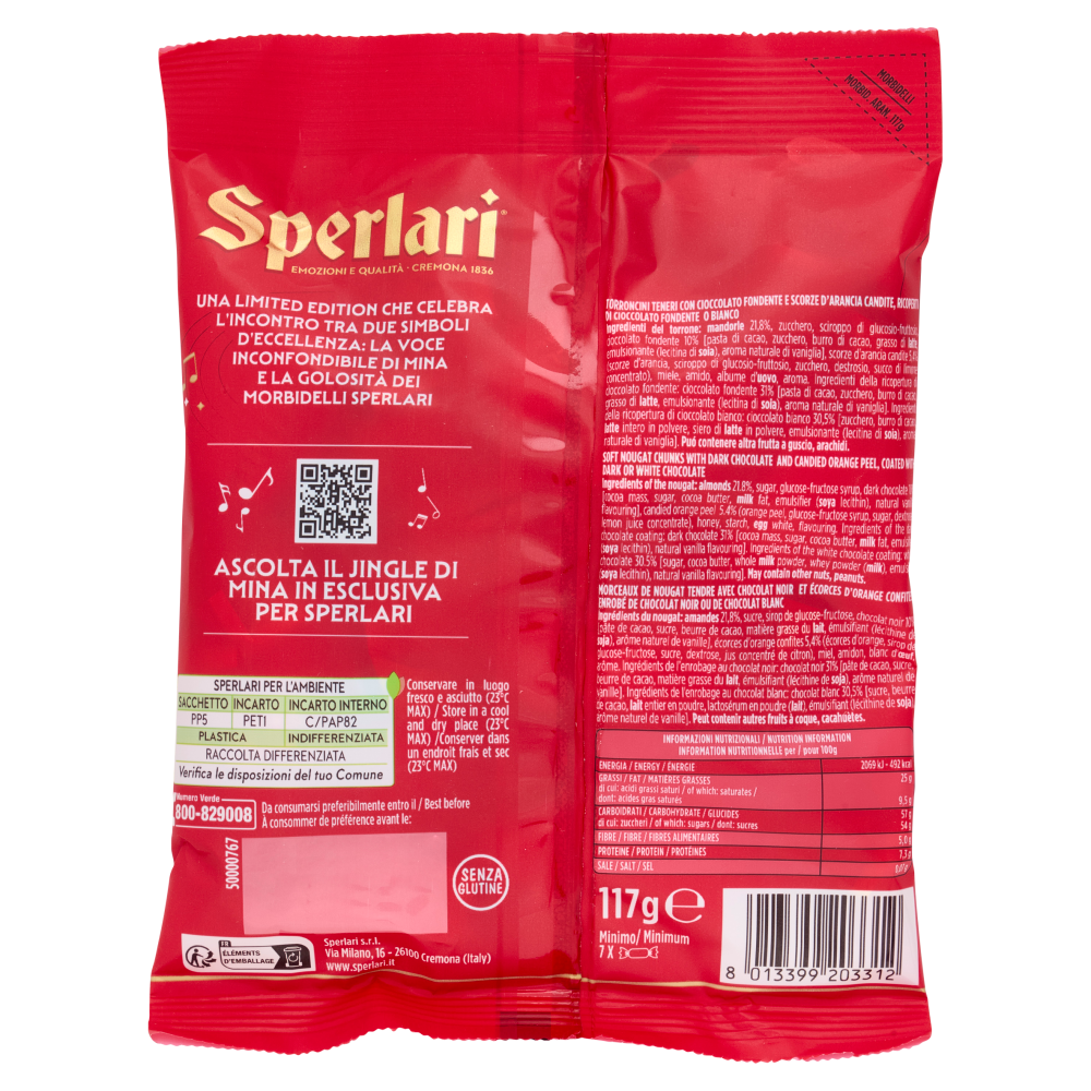 Sperlari mina Limited Edition Morbidelli Cioccolato e Arancia 117 g