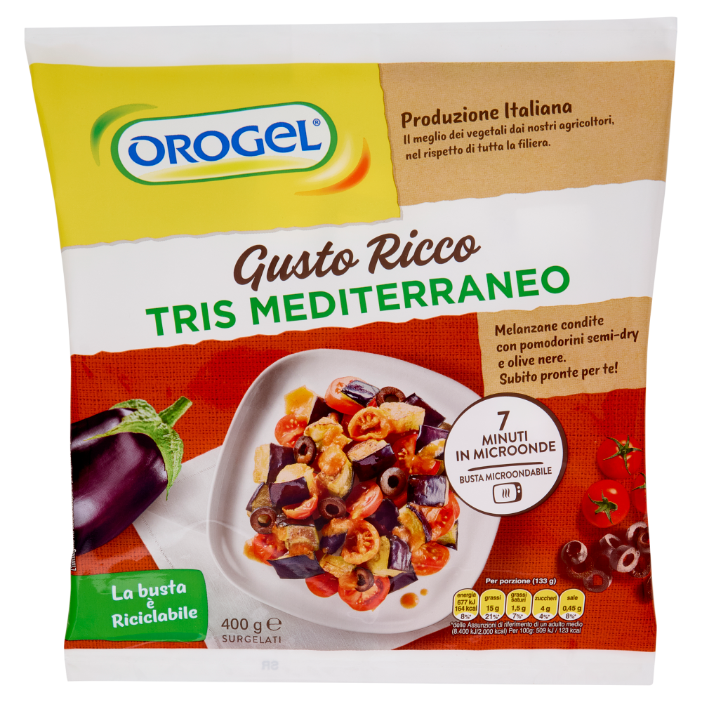 Orogel Gusto Ricco Tris Mediterraneo Surgelati 400 g