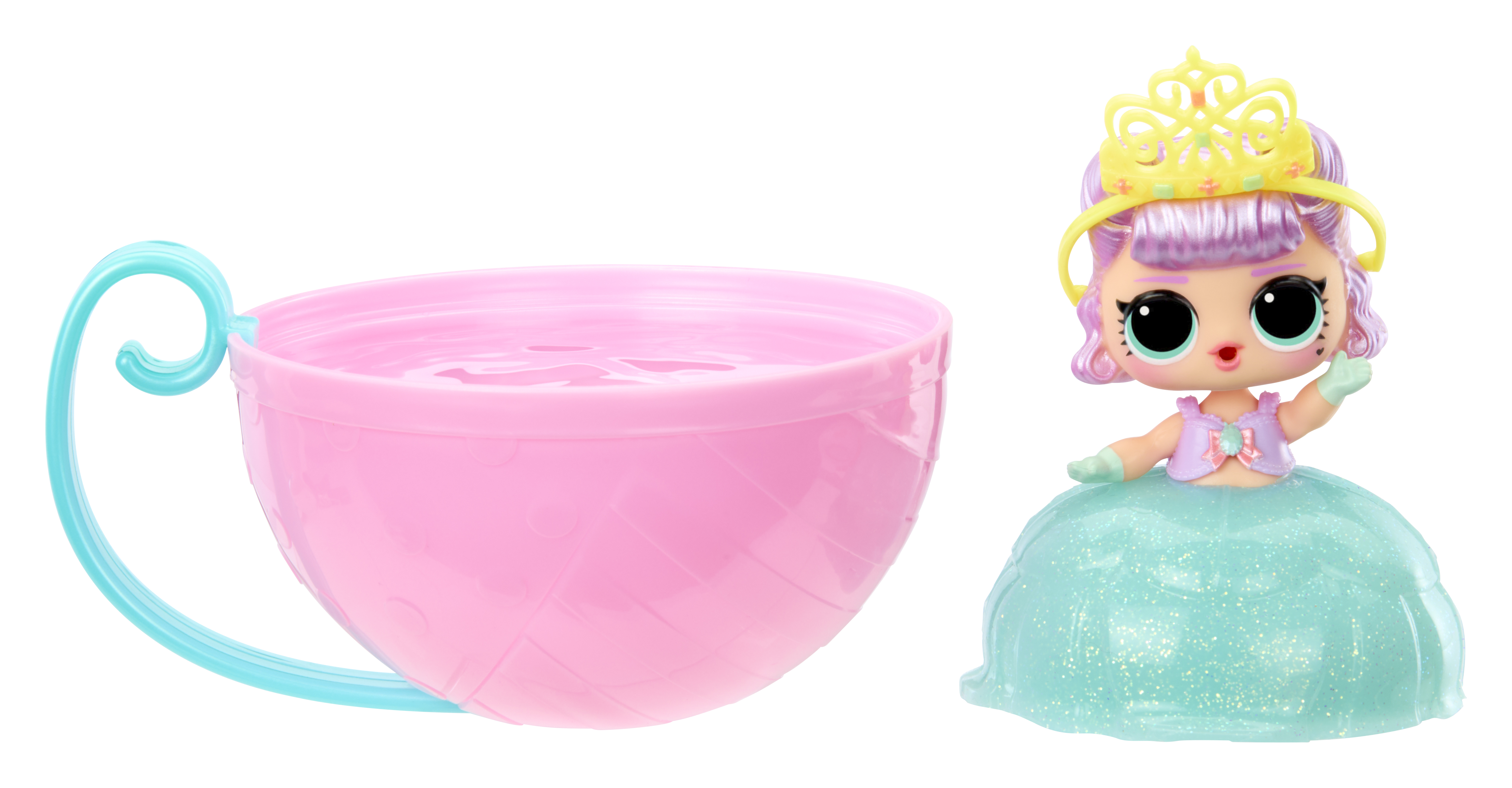 L.O.L. Surprise! Princess Tots - Include 1 Bambola, Confezione sorpresa, 2 Colori per Creare un Abito da Principessa, Colleziona Tutte le 8 Bambole